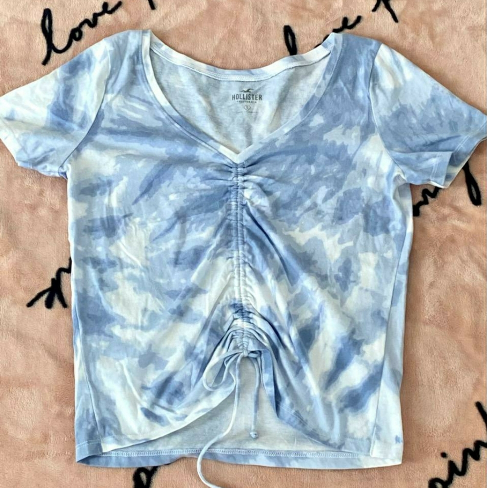 Hollister Crop Top with Ruching - Size Small